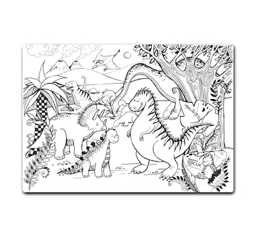 Vodní malování dinosauři